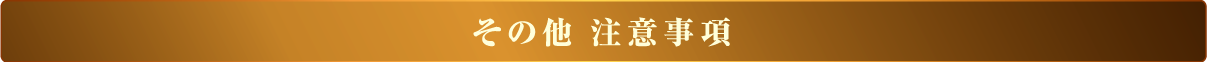 その他 注意事項