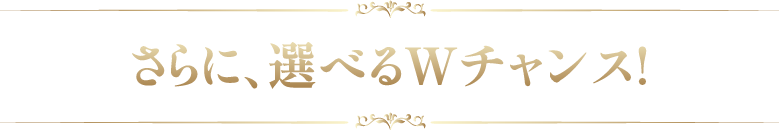 さらに、選べるWチャンス!